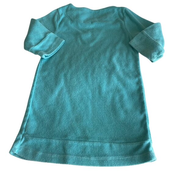 Cabana Life Caftan Dress Swim Coverup 4T 4 Aqua Blue Embroidered Terry Cloth - Picture 3 of 5